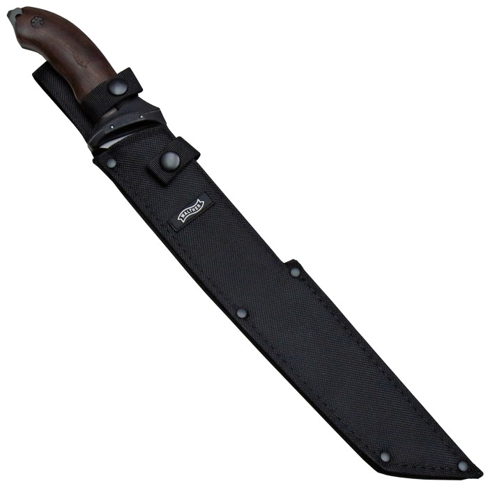 Walther MachTac 5 Machete, Walnussholzgriff mit Nylonscheide